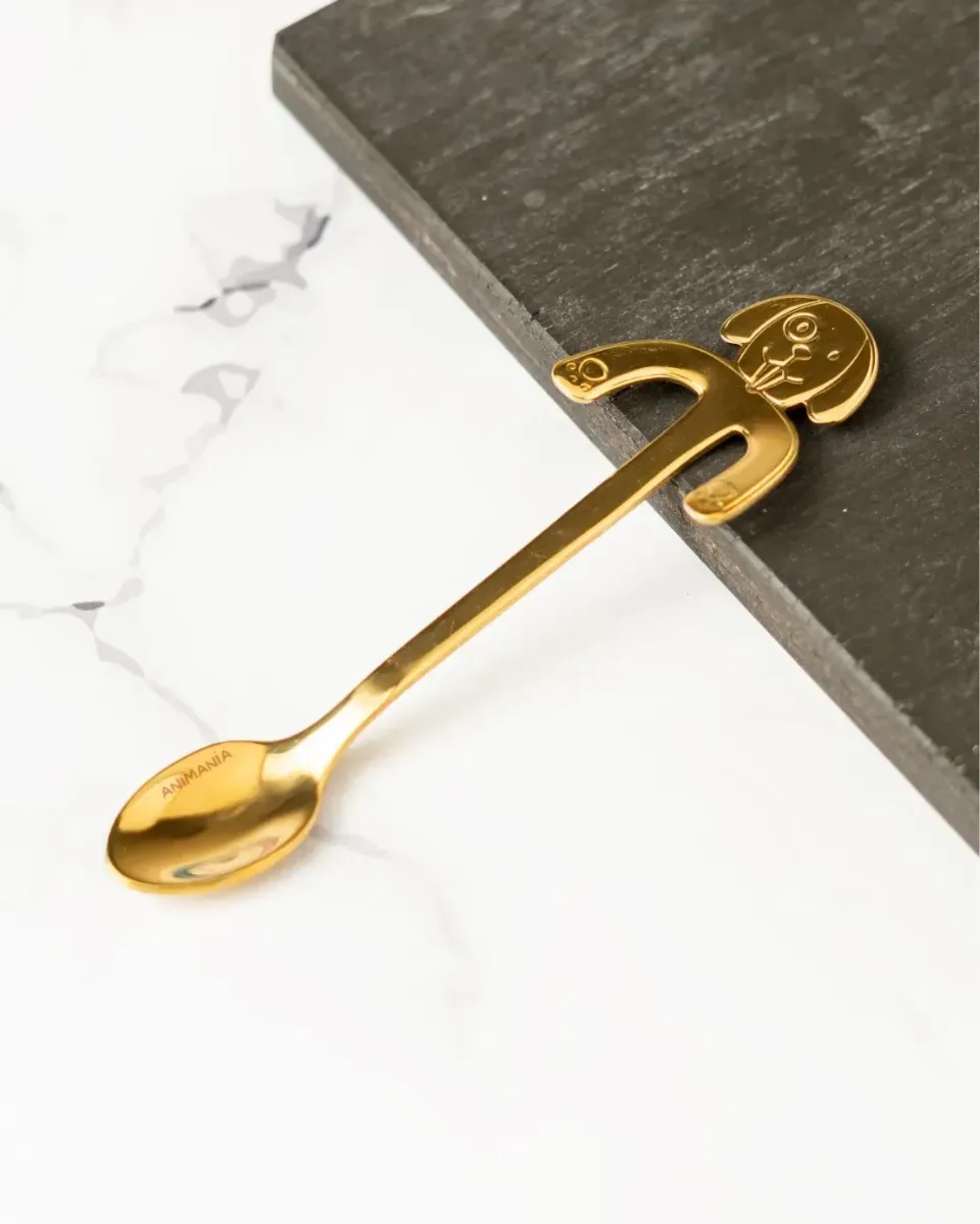 Cuchara Acero Inox Perrito Perro Enganche Cucharita - Dorado - Imagen 2